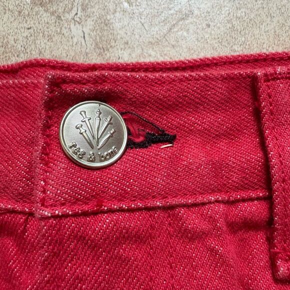 Rag & bone red denim skirt - Picture 6 of 6